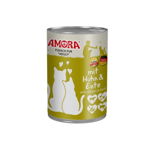Amora Cat Dose Fleisch Pur mit Huhn & Ente - 400g, 6 Stück