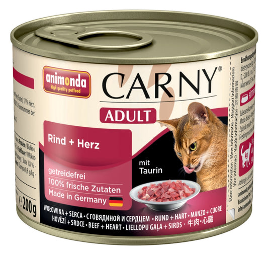 Animonda Cat Dose Carny Adult Rind & Herz - 200 g, 6 Stück