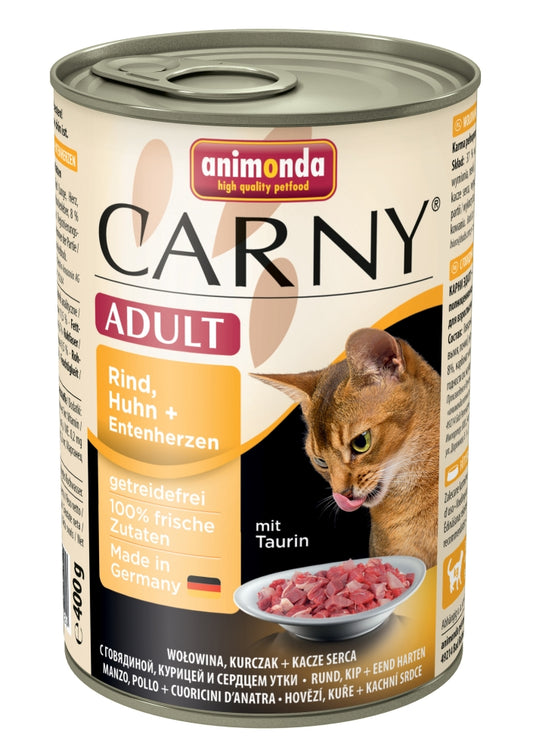 Animonda Cat Dose Carny Adult Rind & Huhn & Entenherzen - 400 g, 6 Stück