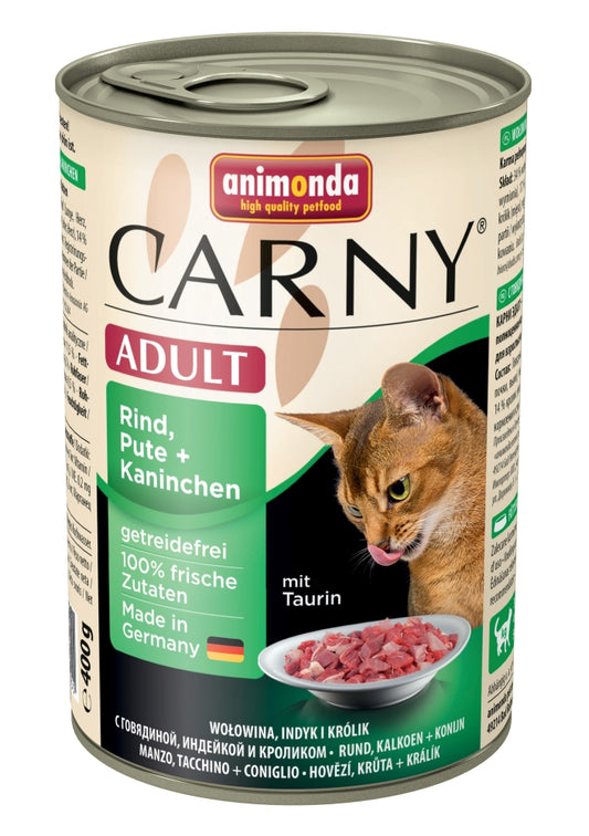 Animonda Cat Dose Carny Adult Rind & Pute & Kaninchen - 400 g, 6 Stück