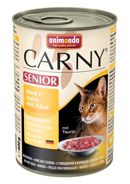 Animonda Cat Dose Carny Senior Rind & Huhn & Käse - 400 g, 6 Stück