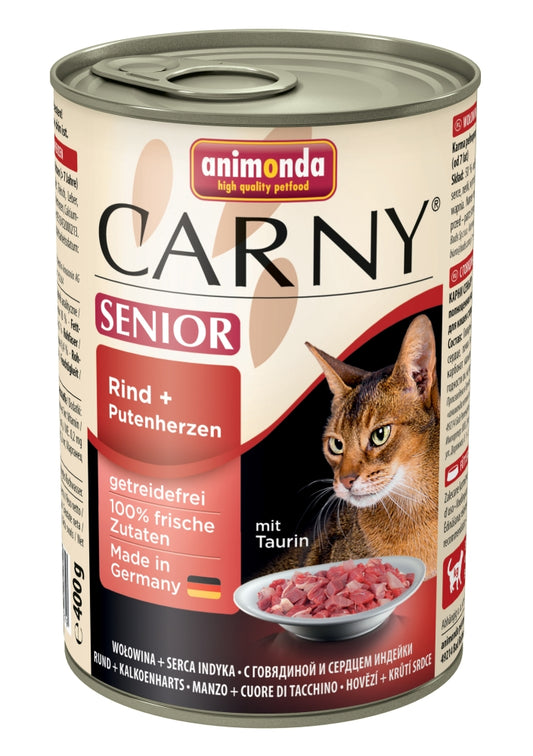 Animonda Cat Dose Carny Senior Rind & Putenherzen - 400 g, 6 Stück