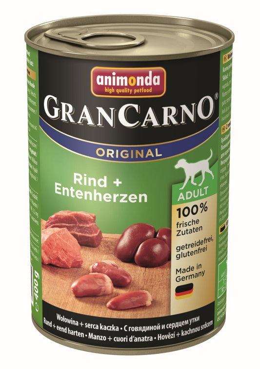 Animonda Dog Dose GranCarno Adult Rind & Entenherzen 400g, 6 Stück