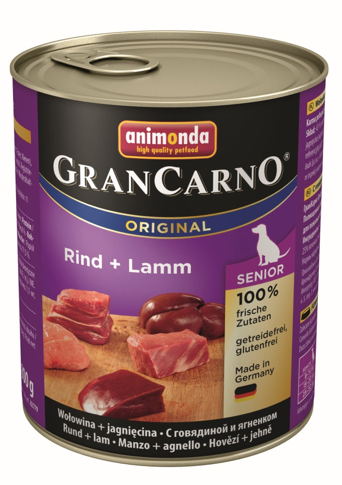 Animonda Dog Dose GranCarno Senior Rind & Lamm 800g, 6 Stück