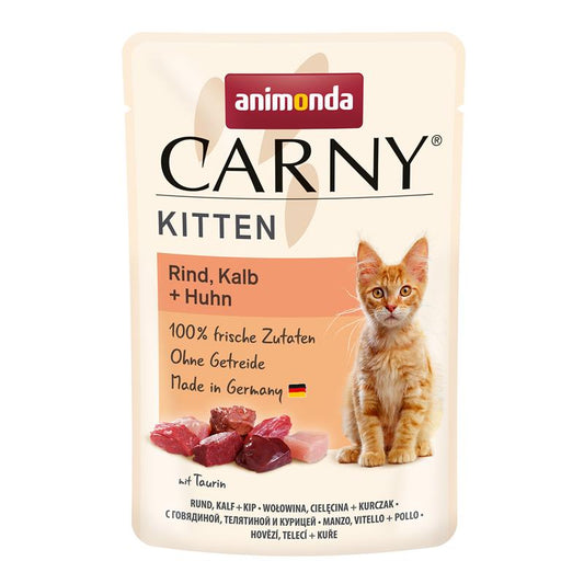 Animonda Carny PB Kitten Rind, Kalb + Huhn 85g, 12 Stück
