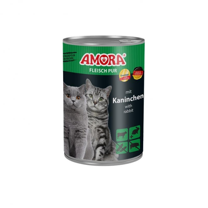Amora Cat Dose Fleisch Pur mit Kaninchen - 400g, 6 Stück
