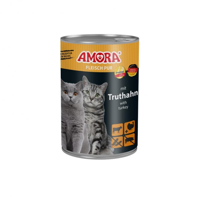 Amora Cat Dose Fleisch Pur mit Truthahn - 400g, 6 Stück