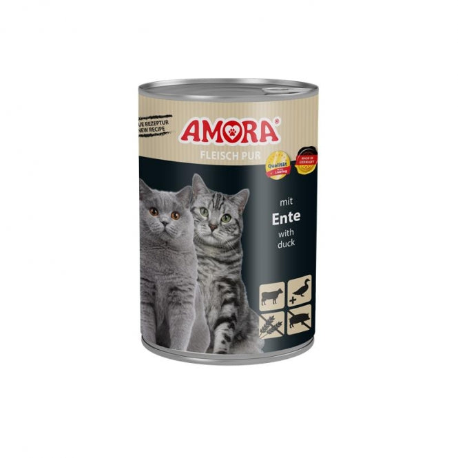 Amora Cat Dose Fleisch Pur mit Ente - 400g, 6 Stück
