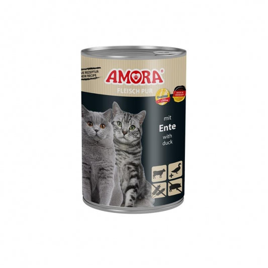 Amora Cat Dose Fleisch Pur mit Ente - 400g, 6 Stück