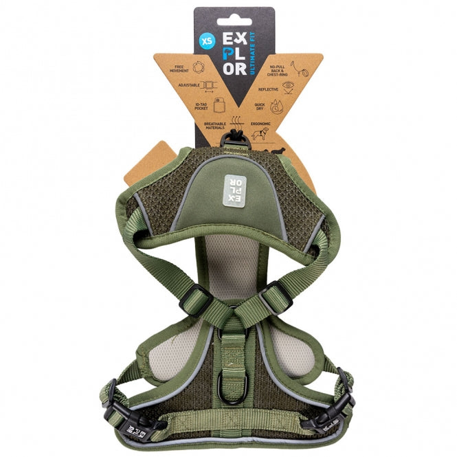 Duvoplus EXPLOR Ultimate Fit No-Pull-Geschirr - Undercover Green - XL - 52-66cm - 71-104cm