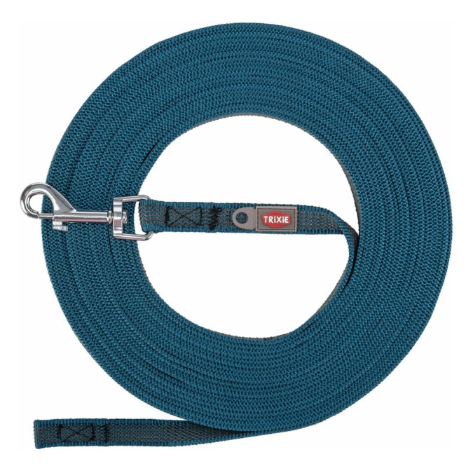 Trixie Schleppleine, gummiert - petrol - 10 m/15 mm