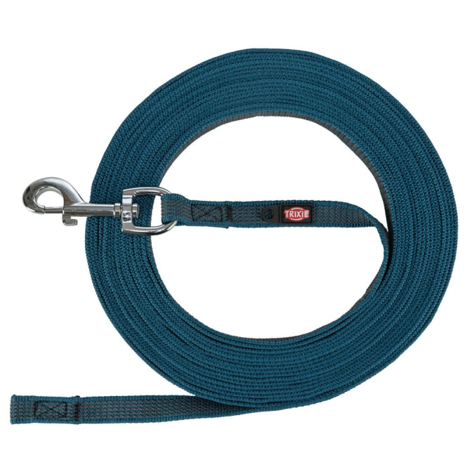 Trixie Schleppleine, gummiert - petrol - 5 m/17 mm