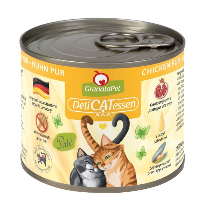 GranataPet Delicatessen Dose Huhn PUR - 800 g, 6 Stück Katzenfutter