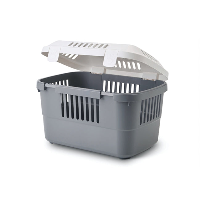 Savic Transportbox Discovery 1 - weiß/grau – Hundetransportbox