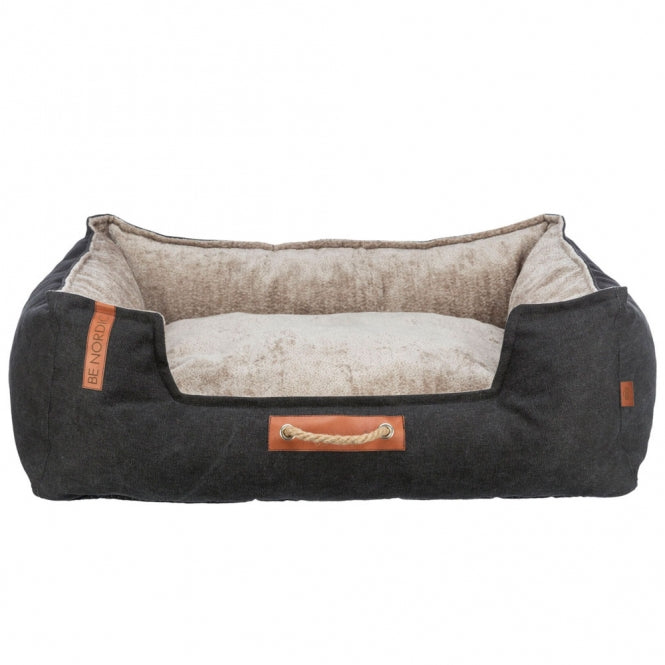 Trixie BE NORDIC Bett Föhr - schwarz/sand - 60 × 50 cm Tierbedarf