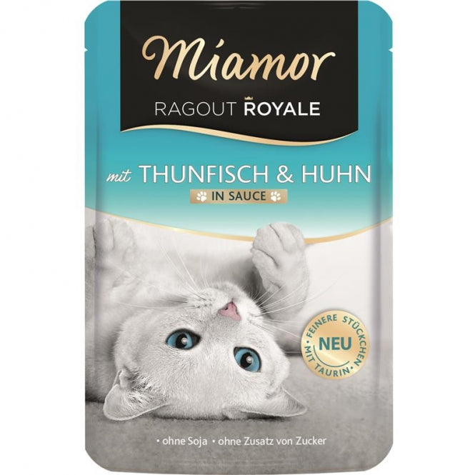 Miamor Ragout Royale in Soße 100g - Thunfisch & Huhn, 22 Stück