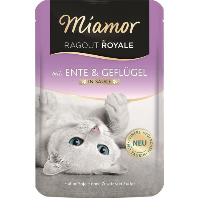 Miamor Ragout Royale in Soße 100g - Ente & Geflügel, 22 Stück