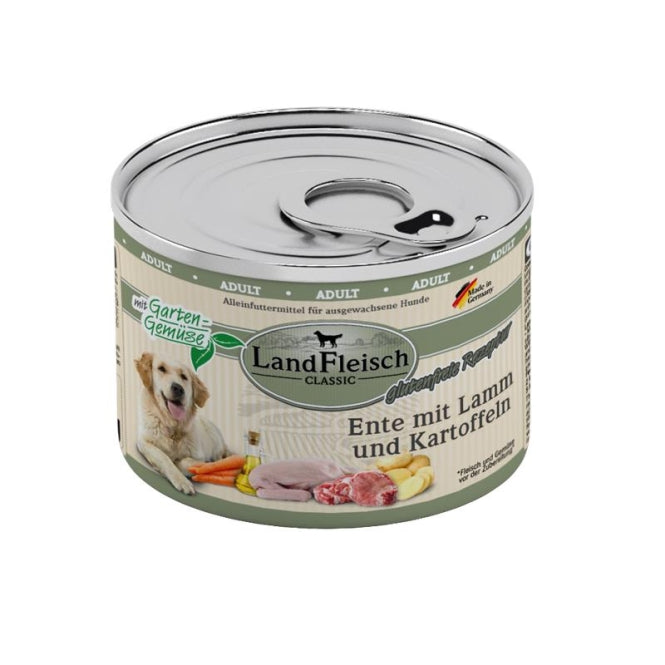 Landfleisch Dog Classic Ente mit Lamm & Kartoffeln 195g, 6 Stück