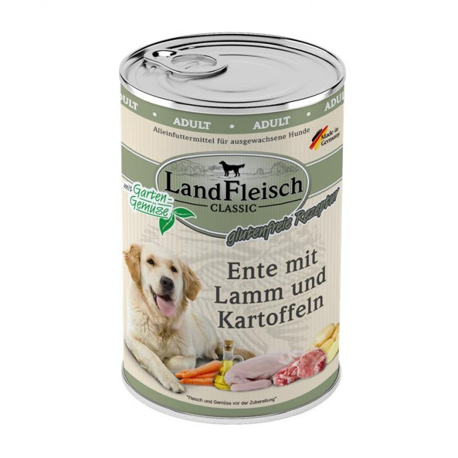 Landfleisch Dog Classic Ente mit Lamm & Kartoffeln - 400g, 6 Stück