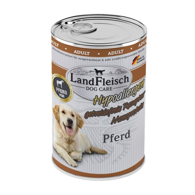 Landfleisch Dog Care Hypoallergen Pferd 400g, 6 Stück