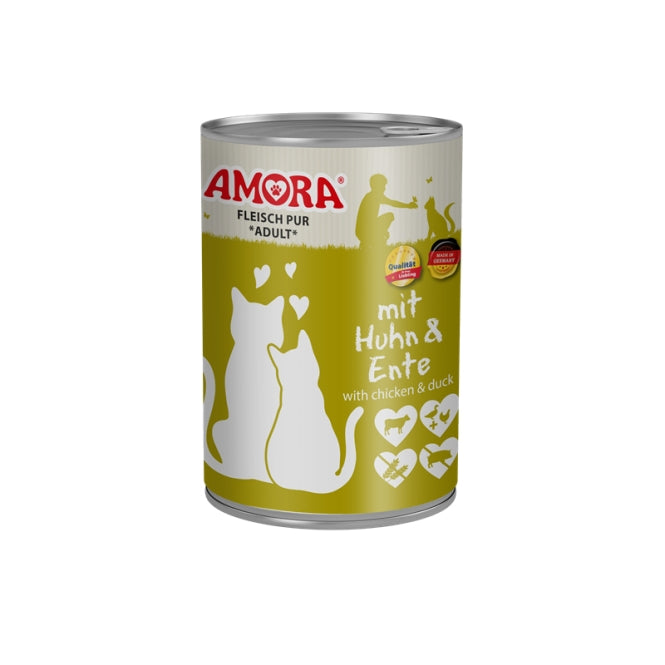 Amora Cat Dose Fleisch Pur mit Huhn & Ente - 400g, 6 Stück