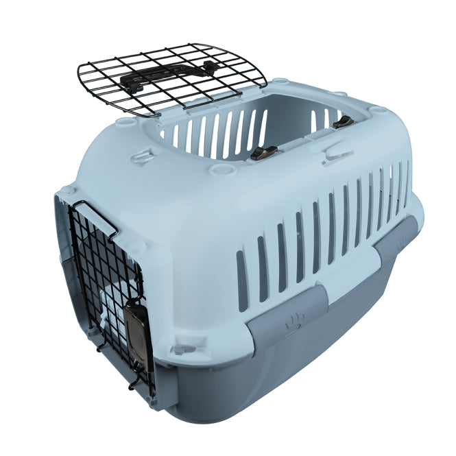 EBI Transportbox Adventurer - Blau - 57 x 38 x 38cm - max. 12kg – Hundetransportbox