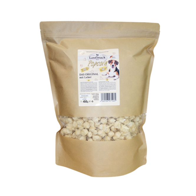 LandSnack Popcorn mit Leber 450g XXL-Pack Hundefutter
