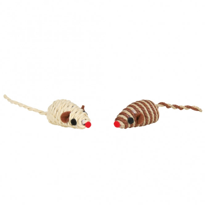 Trixie Spielmaus mit Baumwollgarn und Bast Tierbedarf