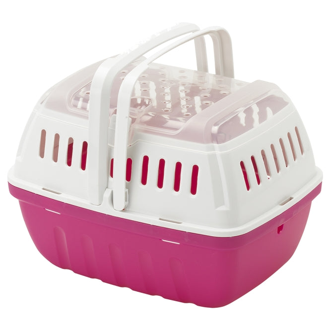 DUVO Duvoplus Transportbox Hipster - rosa - 40x26x22cm – Kleintier-Transportbox