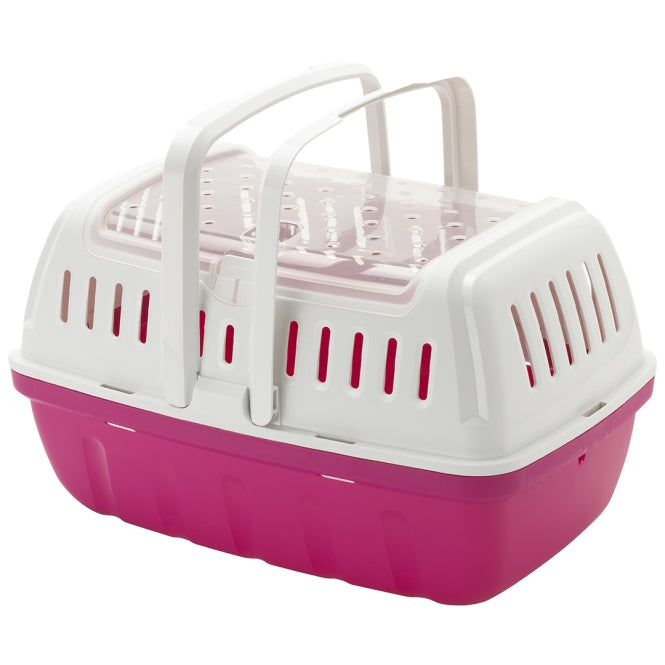 DUVO Duvoplus Transportbox Hipster - rosa - 40x26x22cm – Kleintier-Transportbox