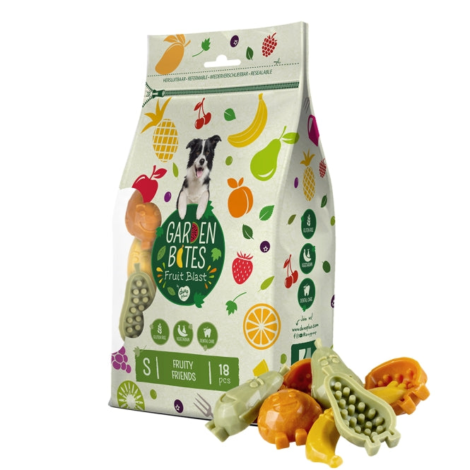 Garden Bites Fruity Friends - S - 7cm / 18 Stück Hundesnack