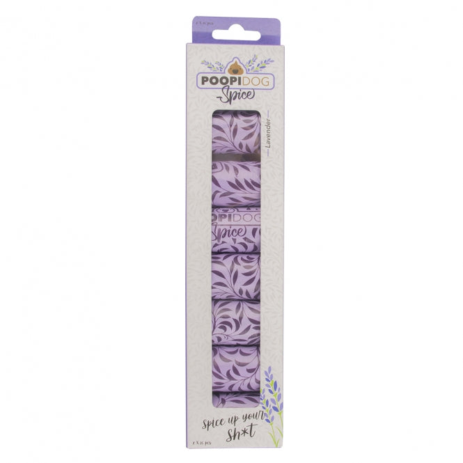 Poopidog Hundekotbeutel spice lavendel violett - 8 x 15 Stück Tierbedarf