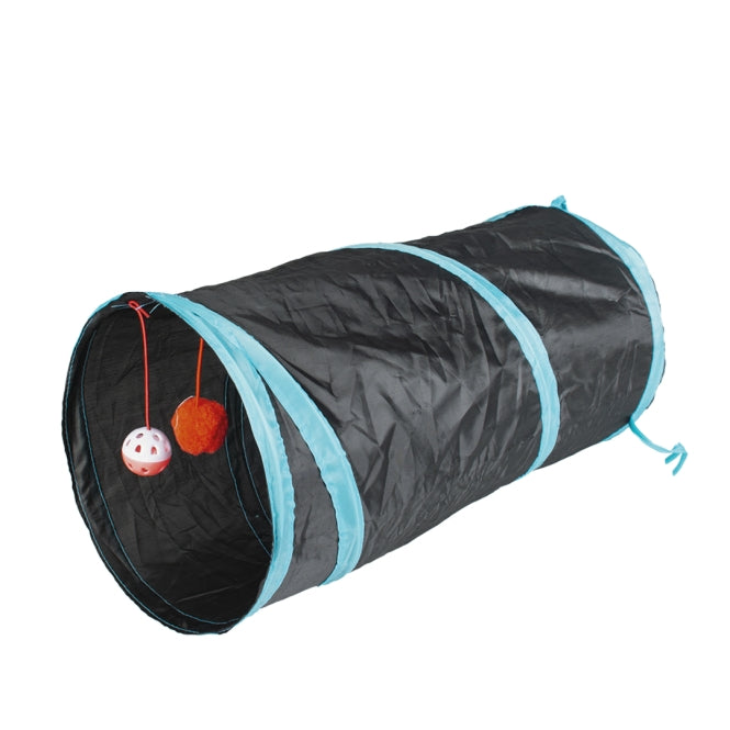 DUVO Duvoplus Spieltunnel blau/schwarz - 50 x 25cm – Katzenbett