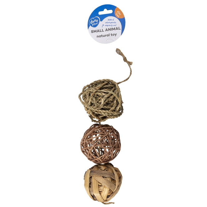 DUVO Duvoplus Spielbälle für Nager - 3 Stück - 10 cm – Kleintierzubehör