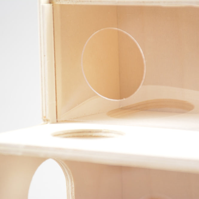 DUVO Duvoplus Kletterhaus aus Holz/Plexiglas – Kleintierzubehör