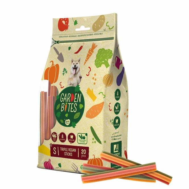 Garden Bites Dreifach Vegane Sticks - S - 13cm / 20 Stück Hundesnack