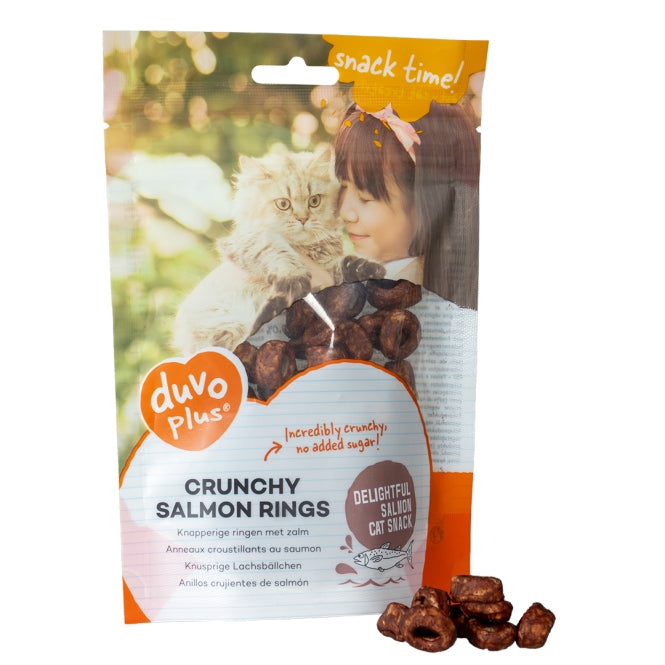 DUVO Duvoplus Cat Snack Knusprige Lachsringe 50g – Katzensnack