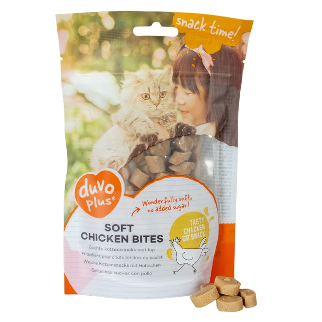 DUVO Duvoplus Cat Snack Weiche Hähnchensnacks 50g – Katzensnack