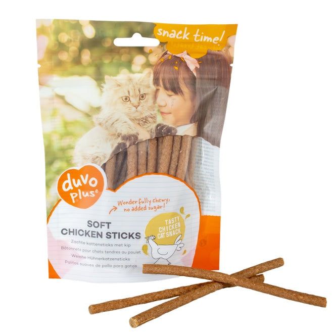 DUVO Duvoplus Cat Snack Weiche Hühnerkatzensticks 50g – Katzensnack