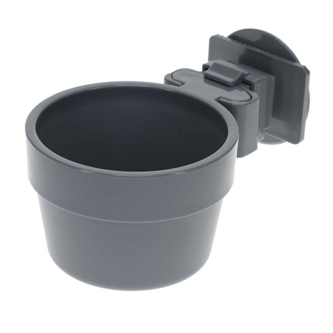 DUVO Duvoplus Kleintiernapf mit Käfigbefestigung - grau - 300ml - 9,5cm – Kleintier-Napf & Tränke