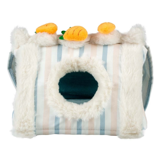 DUVO Duvoplus Kuschelhöhle Striped Dreieck - 30x25x23cm – Kleintierzubehör