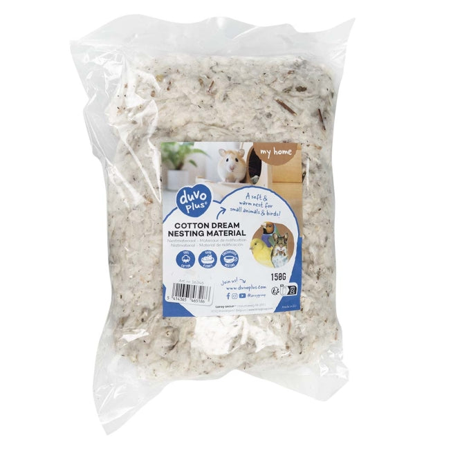 DUVO Duvoplus Nistmaterial Cotton Dream weiß 150g – Kleintierzubehör