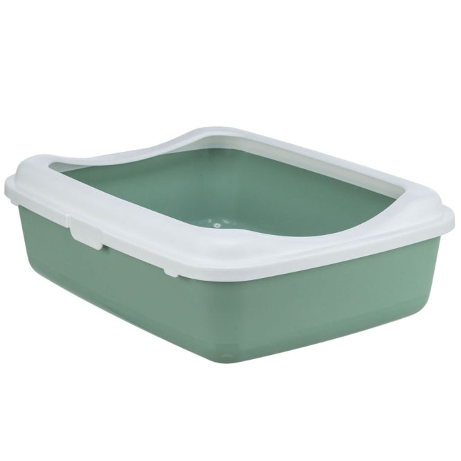 Trixie Katzentoilette Classic mit Rand - salbei/weiß