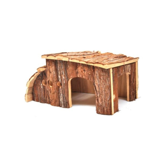 Ollesch Rinden-Holzhaus - 40x26,5x22 – Kleintierzubehör