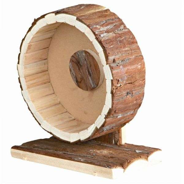 Trixie Laufrad aus Naturholz - 23 cm – Kleintierzubehör