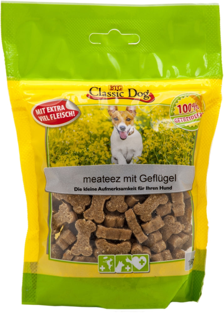 Classic Dog Snack meateez mit Geflügel 150g, 12 Stück