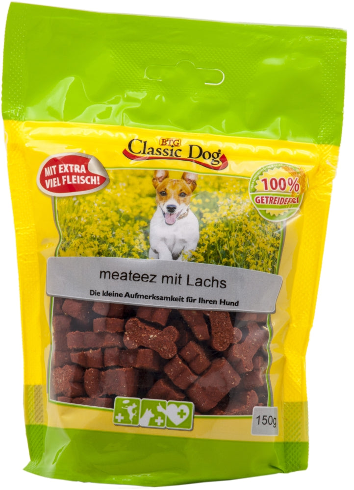Classic Dog Snack meateez mit Lachs 150g, 12 Stück