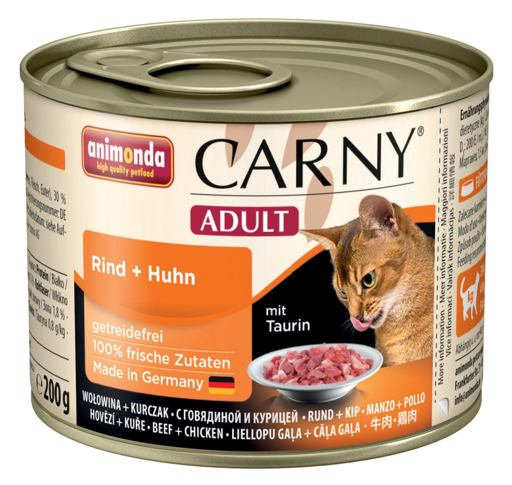 Animonda Cat Dose Carny Adult Rind & Huhn - 200 g, 6 Stück