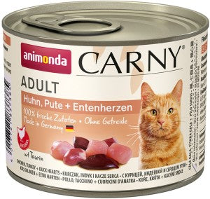 Animonda Cat Dose Carny Adult Huhn & Pute & Entenherzen - 200 g, 6 Stück