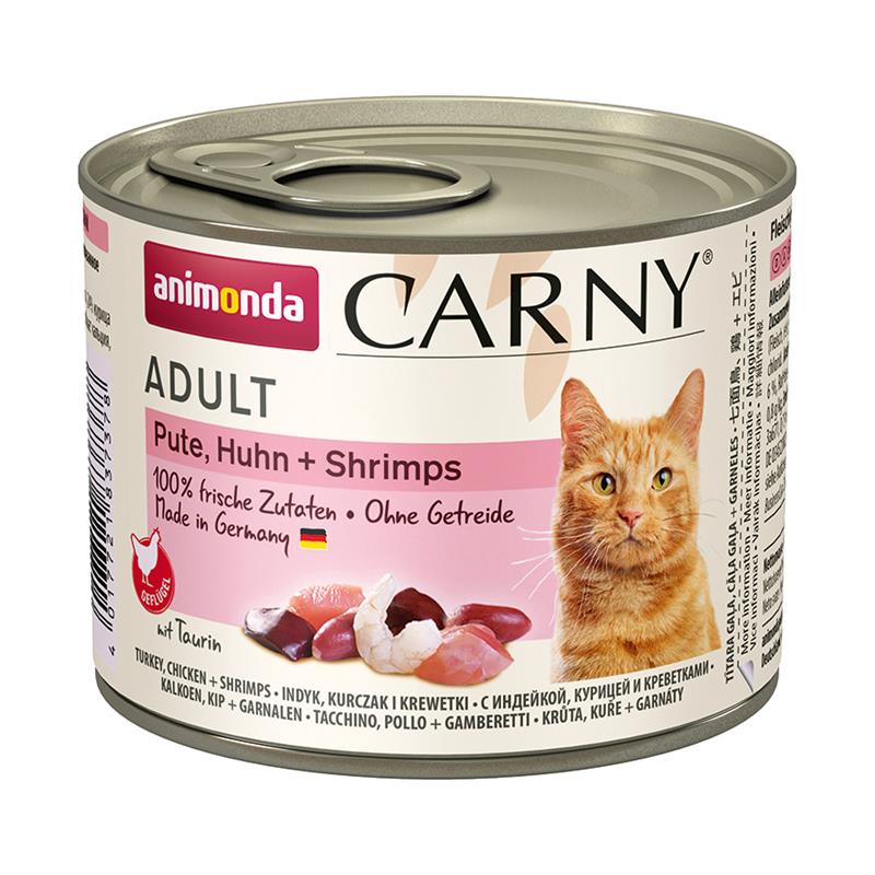 Animonda Cat Dose Carny Adult Pute & Huhn & Shrimps - 200 g, 6 Stück